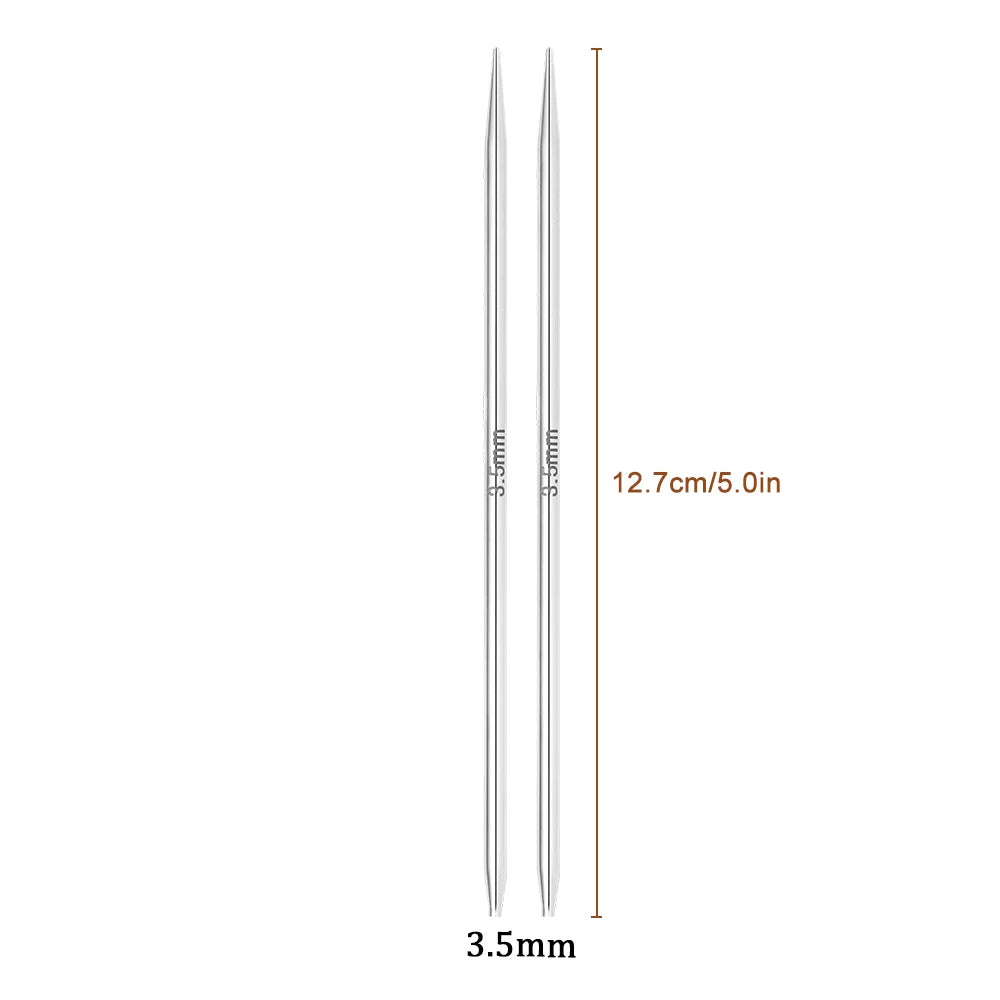 Interchangeable Circular Knitting Needles 2-5mm Detachable Stainless Steel Crochet Knitting Tool DIY Handmade Weaving Crafts Kit