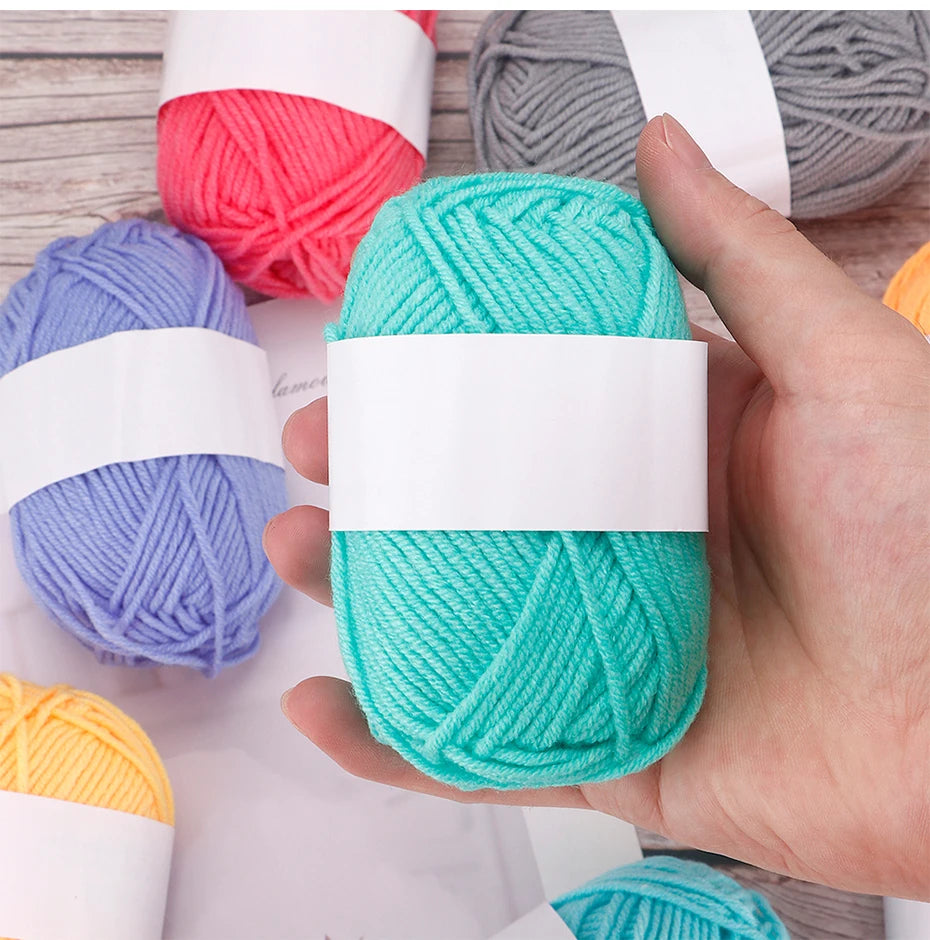 4-Ply Milk Cotton Yarn – 25/50pcs