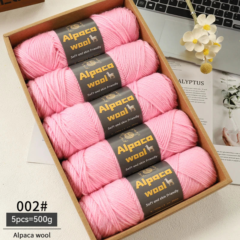Alpaca Wool Chunky Yarn 500g – 5 Pack