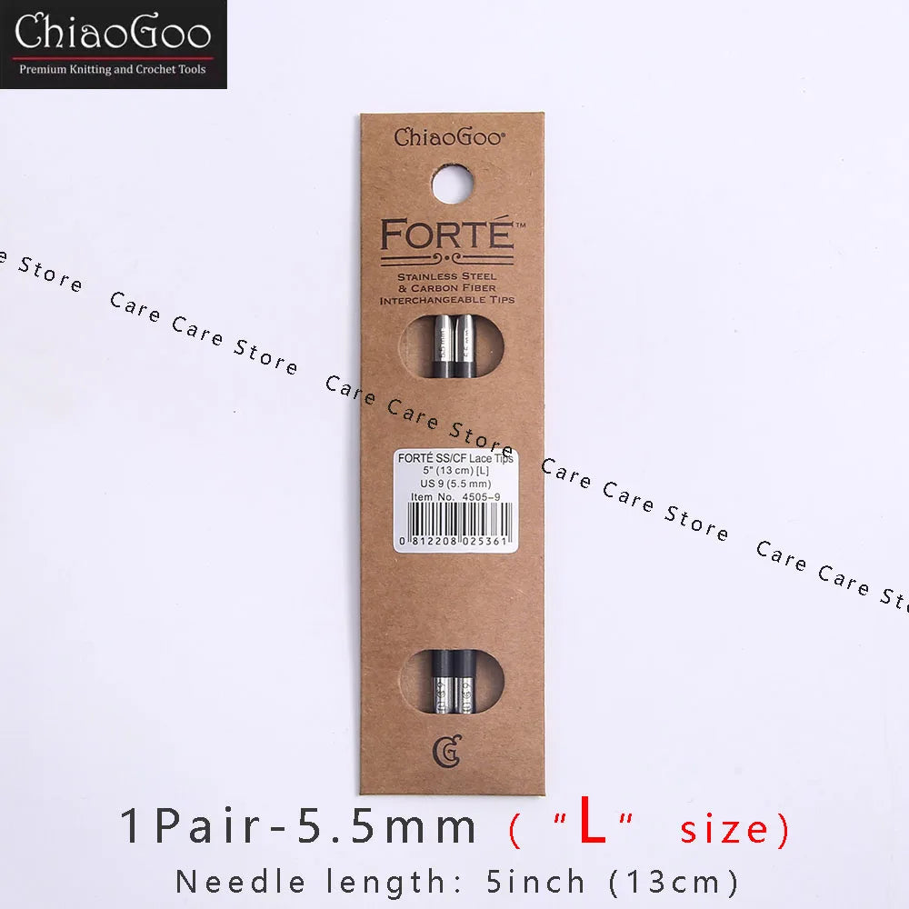 1Pair ChiaoGoo 13cm/5Inch FORTE Knitting Needles