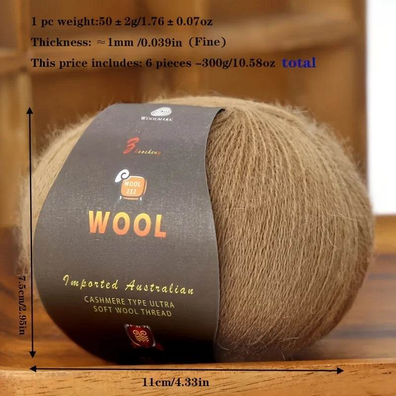 6 Stück luxuriöse Wolle