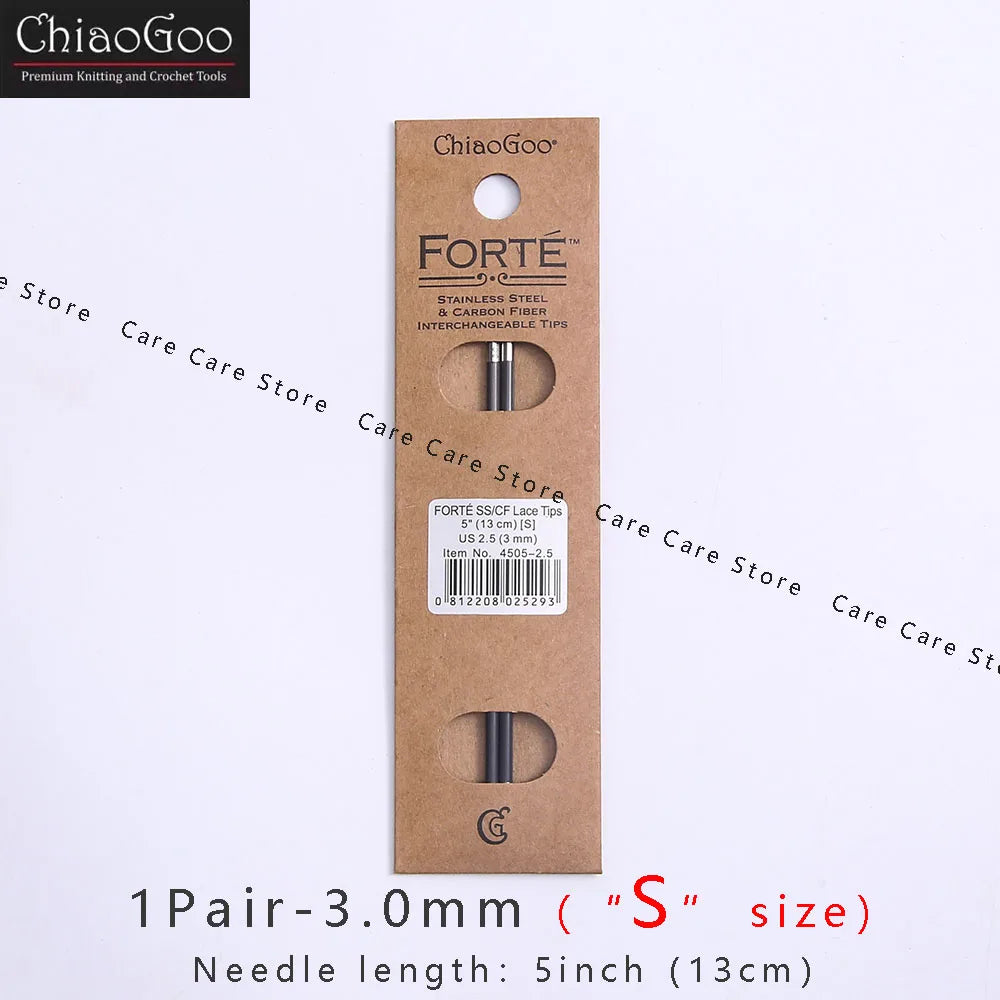 1Pair ChiaoGoo 13cm/5Inch FORTE Knitting Needles