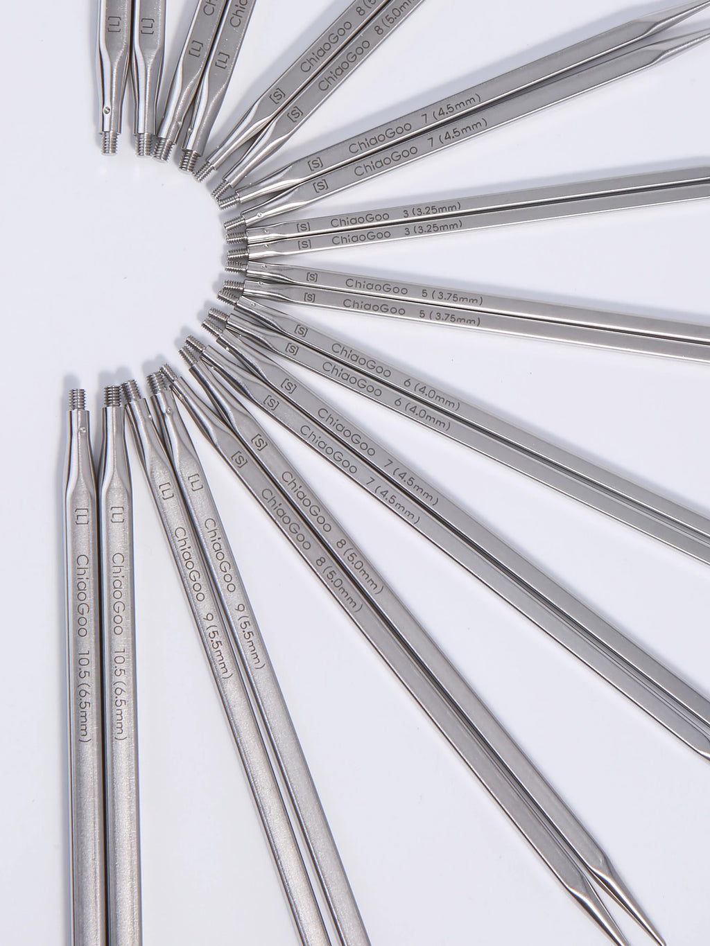 1Pair Premium ChiaoGoo Stainless Steel Cube Knitting Needles