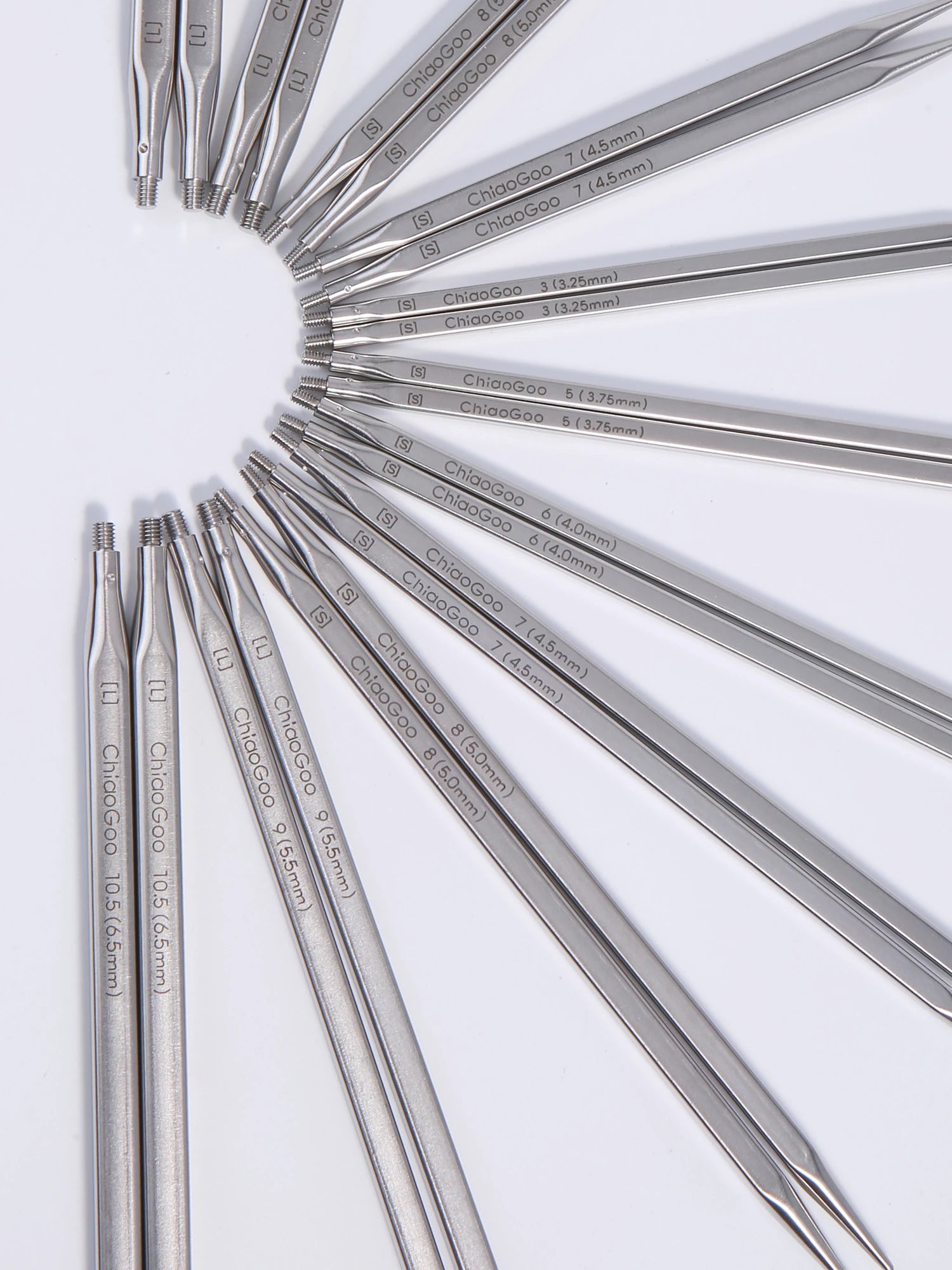 1Pair Premium ChiaoGoo Stainless Steel Cube Knitting Needles