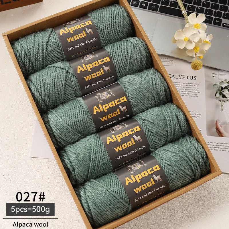 Alpaca Wool Chunky Yarn 500g – 5 Pack
