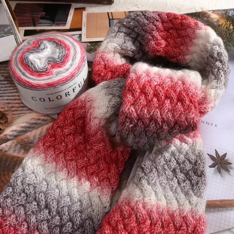 1 Bag = 2 Skeins = 200g Gradient Cake Yarn