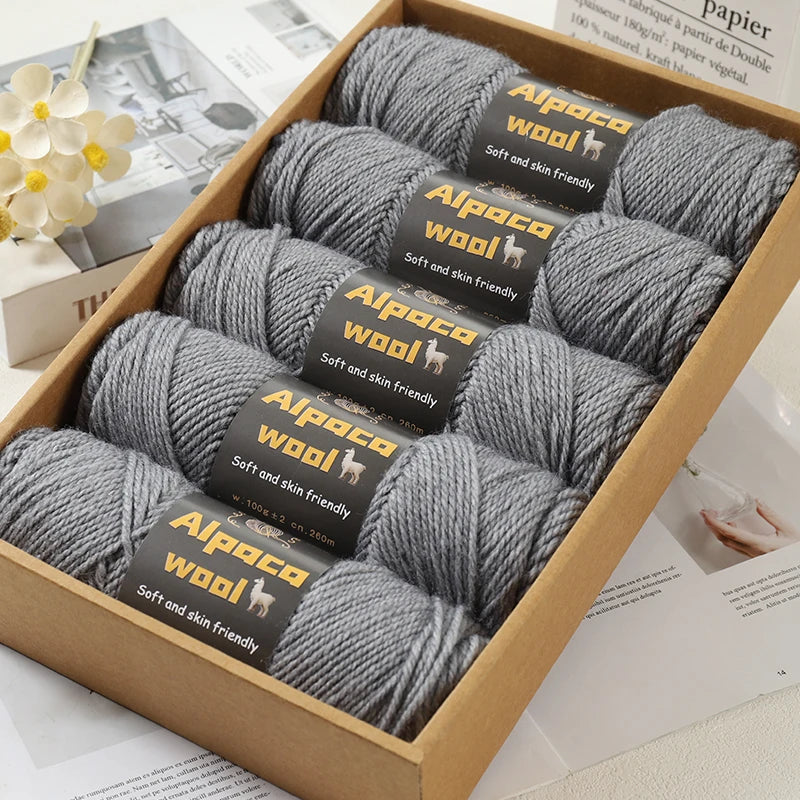 Alpaca Wool Chunky Yarn 500g – 5 Pack