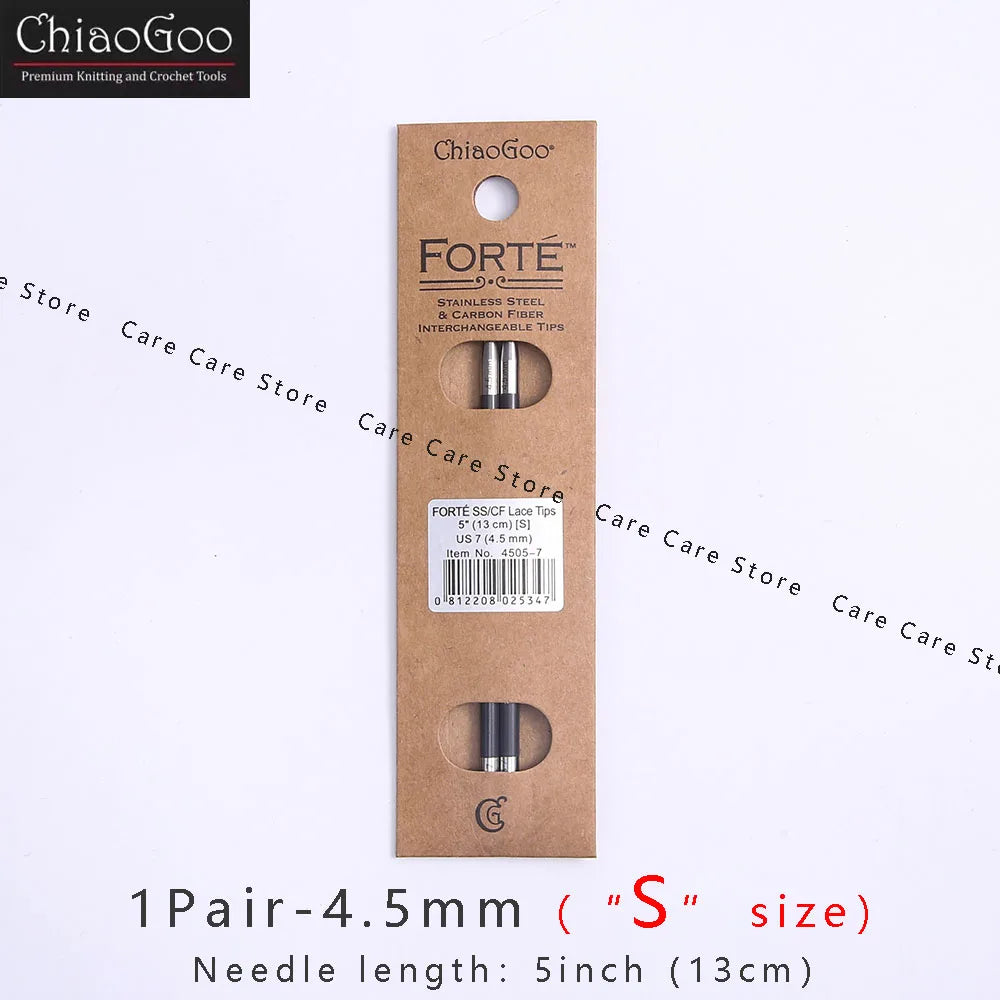 1Pair ChiaoGoo 13cm/5Inch FORTE Knitting Needles