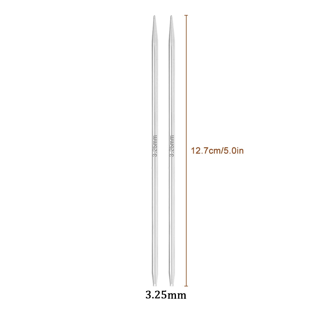 Interchangeable Circular Knitting Needles 2-5mm Detachable Stainless Steel Crochet Knitting Tool DIY Handmade Weaving Crafts Kit