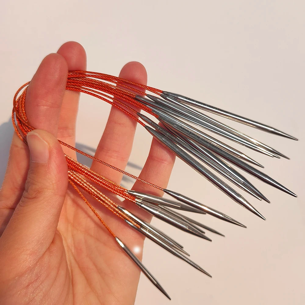 Lotus Yarns 25cm Stainless Steel Fixed Circular Knitting Needles