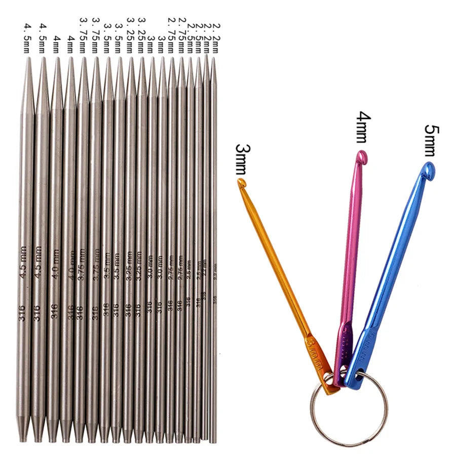 9 Pairs (2.2-4.5mm) Detachable Circular Needles Set