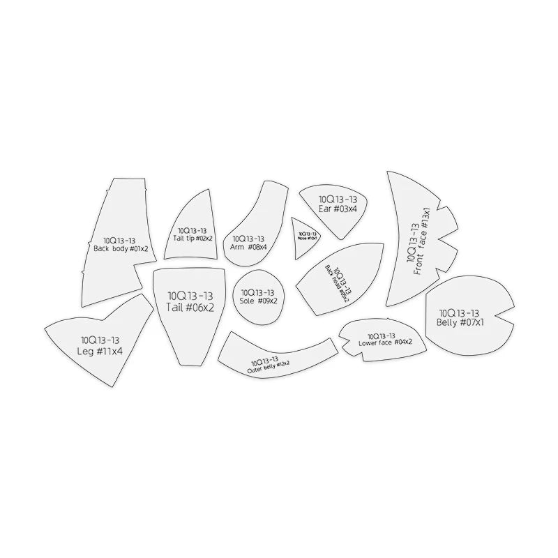 YOMDID 13pc Fox Quilting Stencil Templates