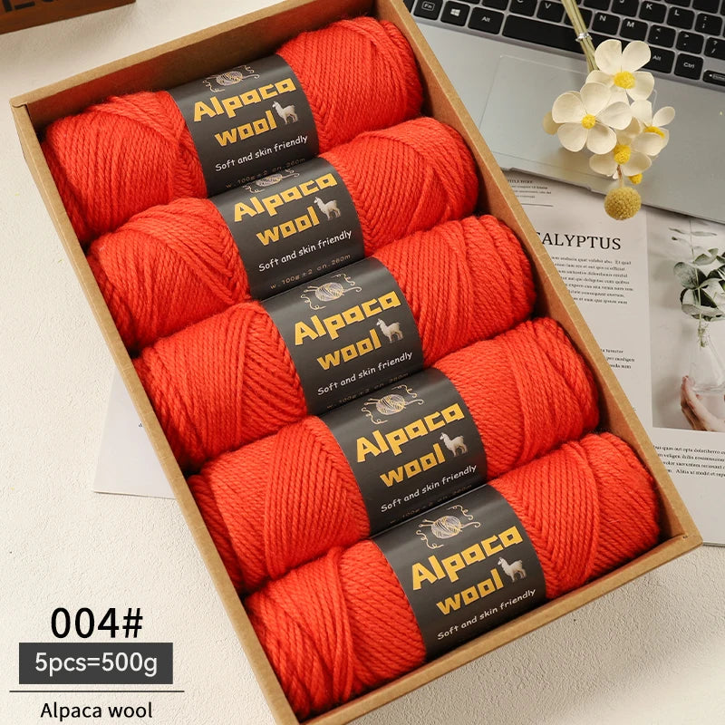 Alpaca Wool Chunky Yarn 500g – 5 Pack