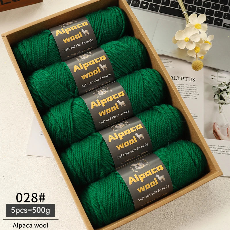 Alpaca Wool Chunky Yarn 500g – 5 Pack