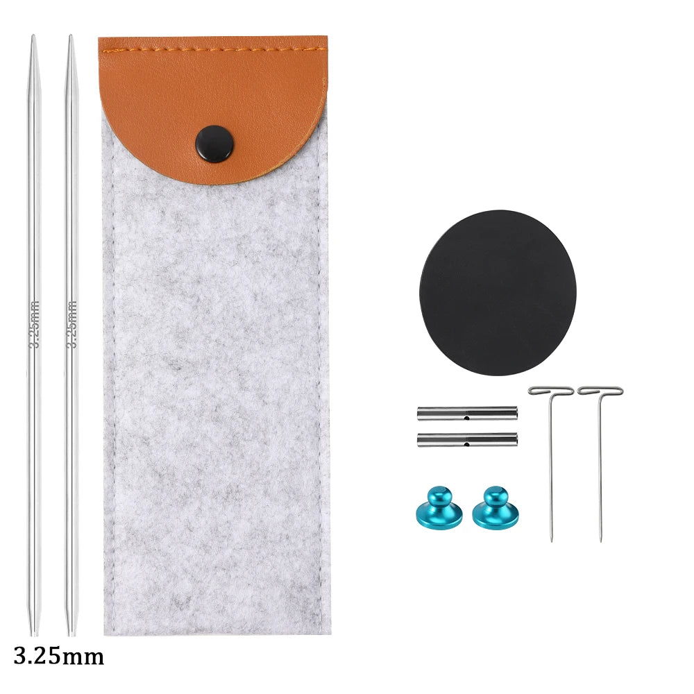 Interchangeable Circular Knitting Needles 2-5mm Detachable Stainless Steel Crochet Knitting Tool DIY Handmade Weaving Crafts Kit