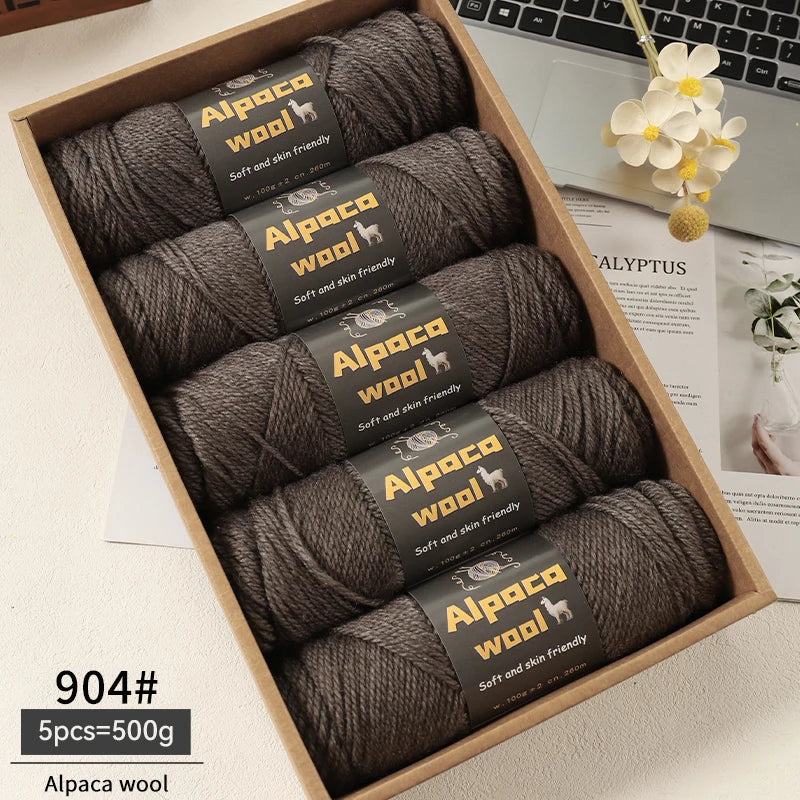 Alpaca Wool Chunky Yarn 500g – 5 Pack