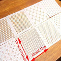 Sashiko Quilting Stencil Templates 8pcs