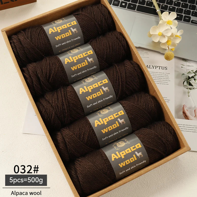 Alpaca Wool Chunky Yarn 500g – 5 Pack