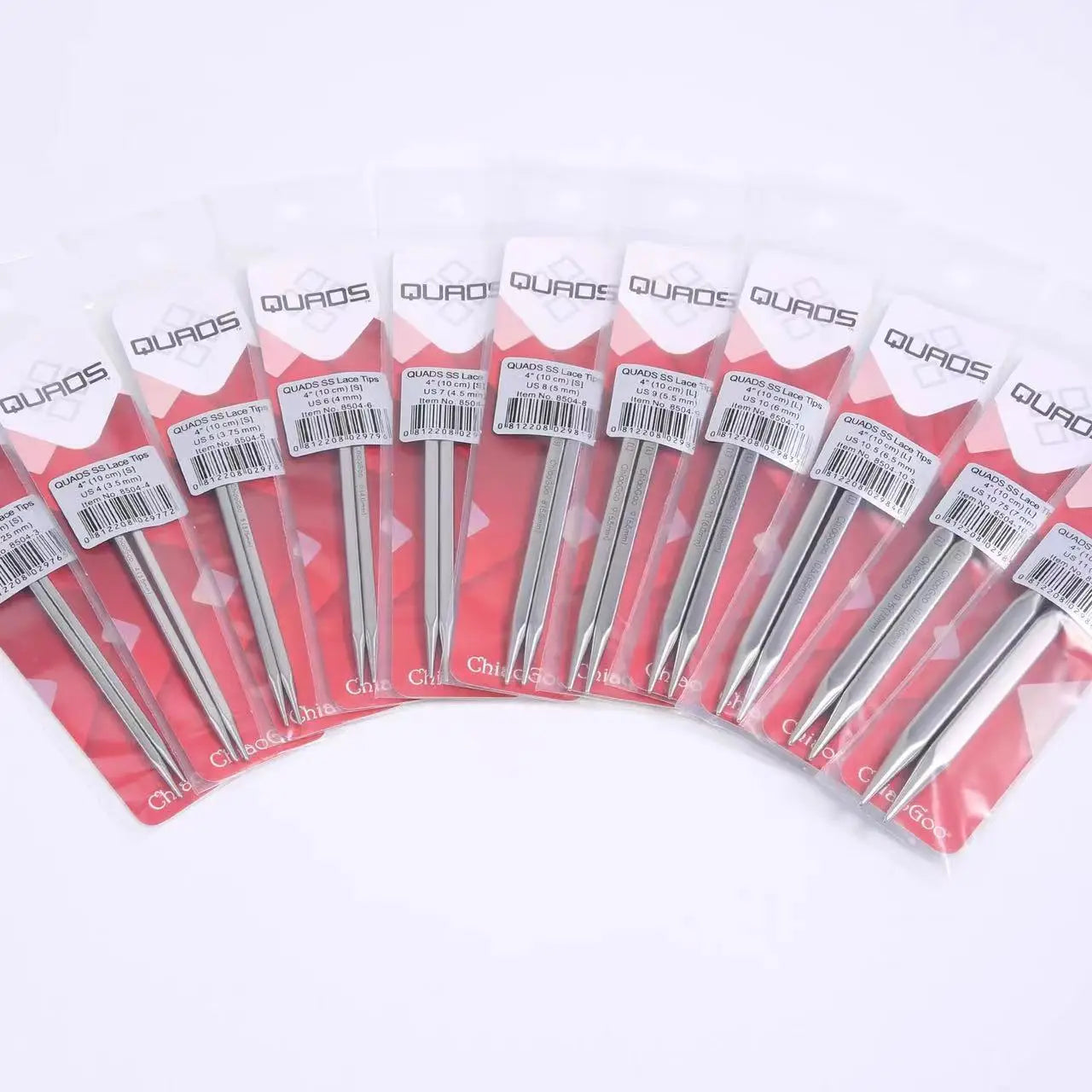 1Pair Premium ChiaoGoo Stainless Steel Cube Knitting Needles