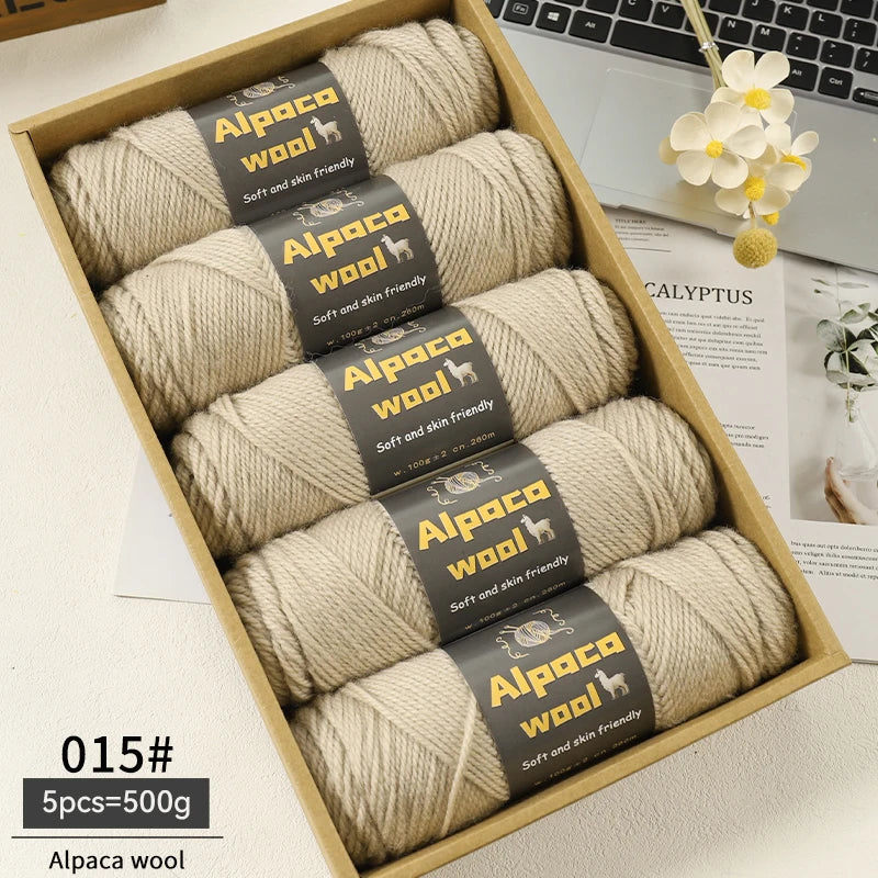 Alpaca Wool Chunky Yarn 500g – 5 Pack