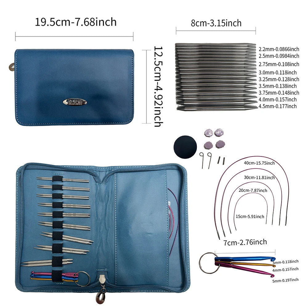 A Set of 34 Knitting Tools Sleeve Needles