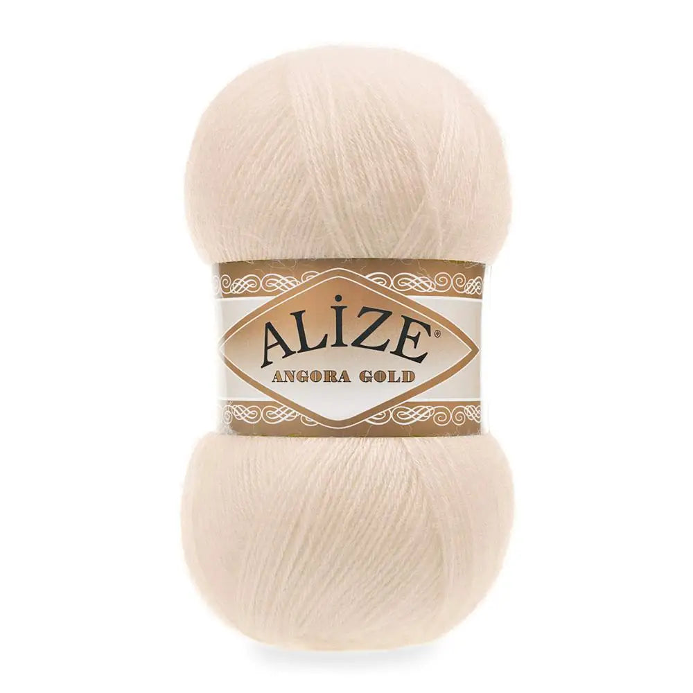 1 Pack ( 5 Balls ) Alize Angora Gold