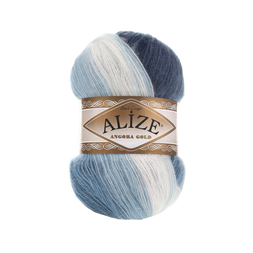 1 Pack ( 5 Balls ) Alize Angora Gold Batik