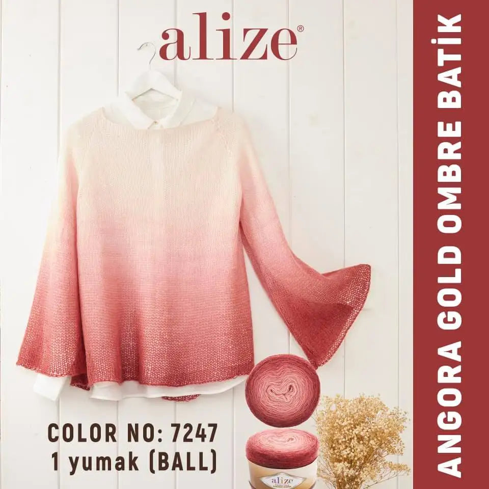 Alize Angora Gold Ombre Batik Cake