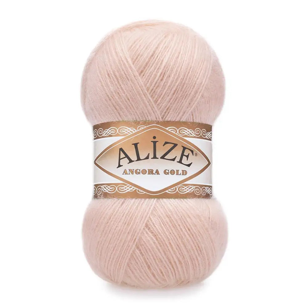 1 Pack ( 5 Balls ) Alize Angora Gold