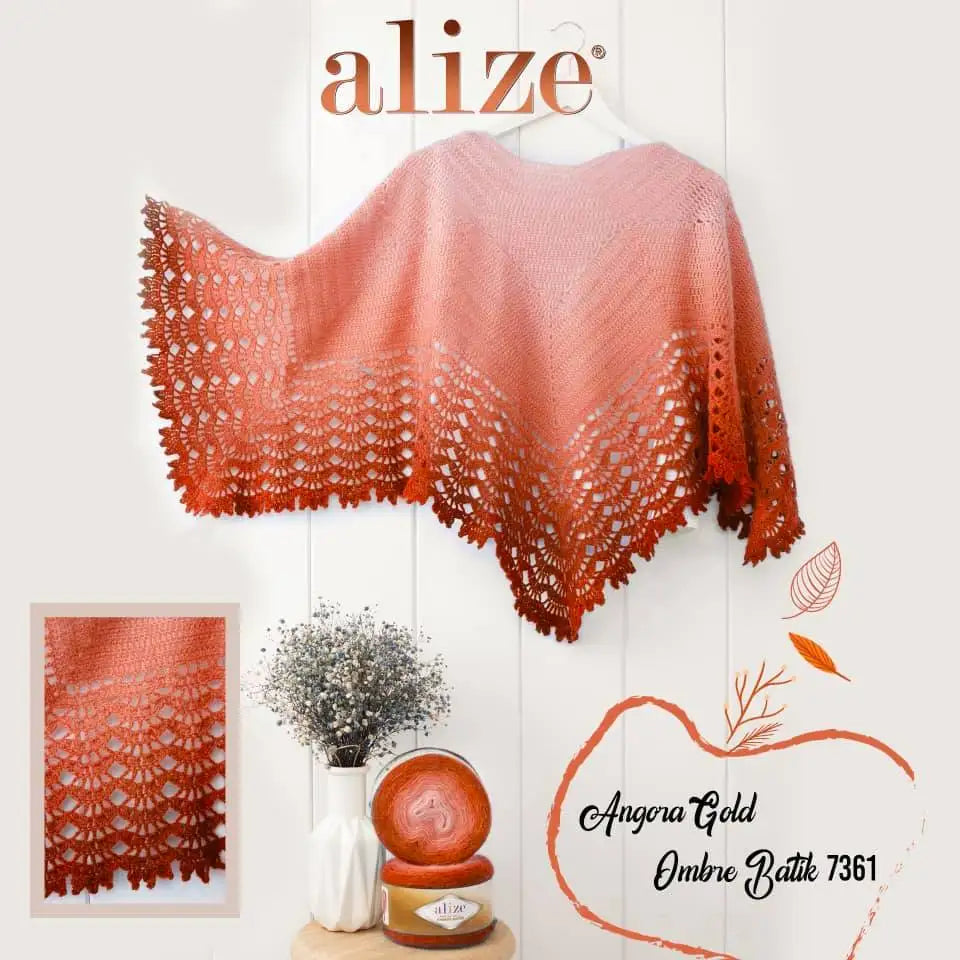 Alize Angora Gold Ombre Batik Cake