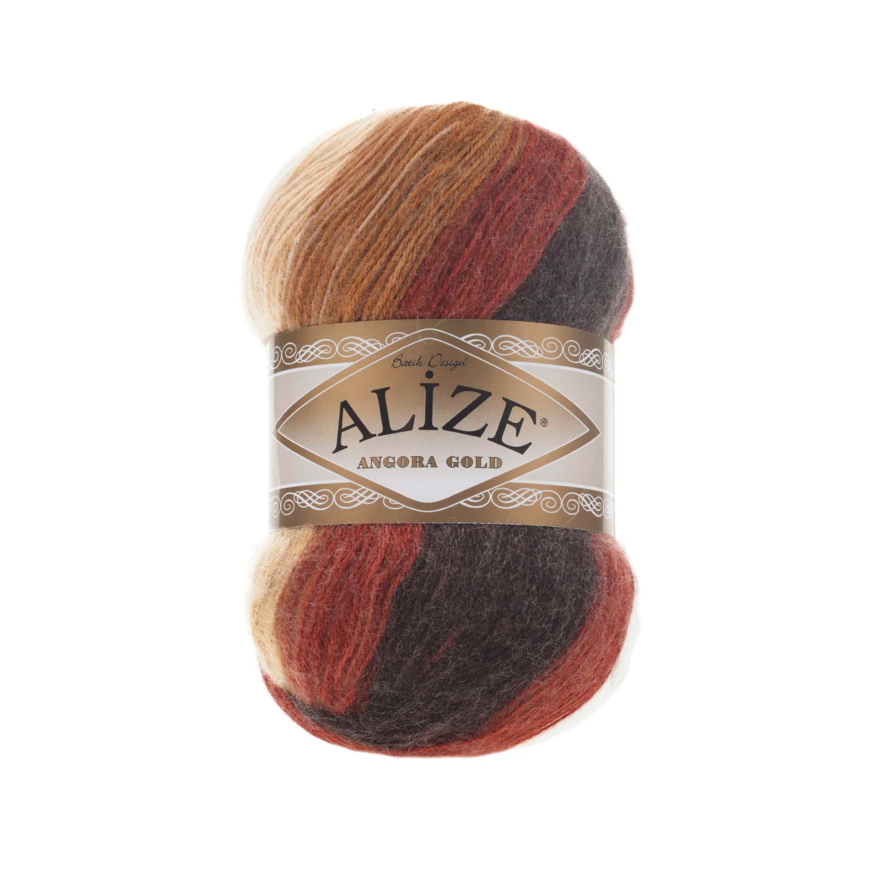 1 Pack ( 5 Balls ) Alize Angora Gold Batik