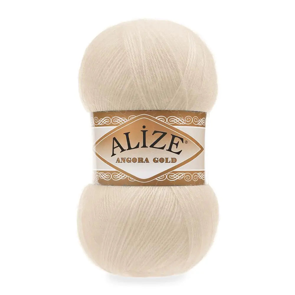 1 Pack ( 5 Balls ) Alize Angora Gold