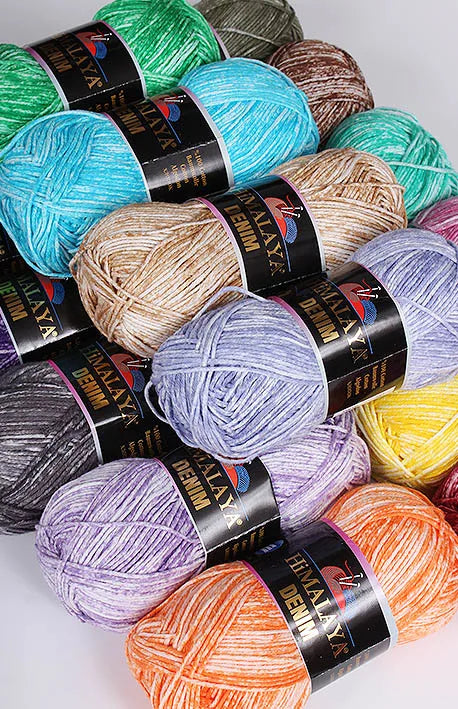 Natürliches Baumwollgarn Himalaya Denim 5 LOT/KNÄUEL 50g-140m