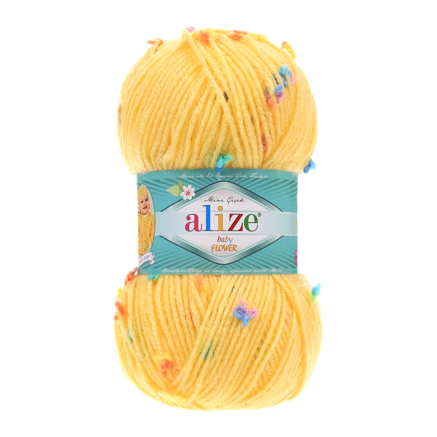 1 Pack ( 5 Balls ) Alize Baby Flower