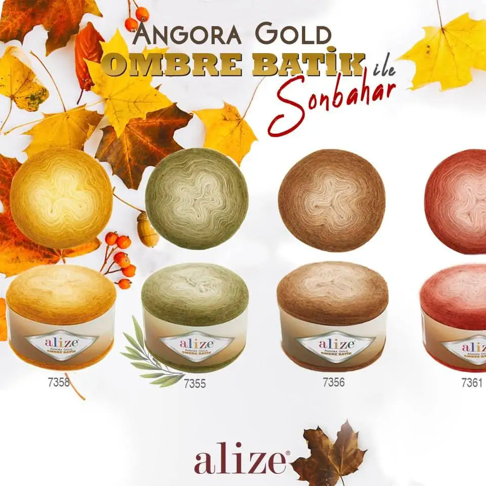 Alize Angora Gold Ombre Batik Cake