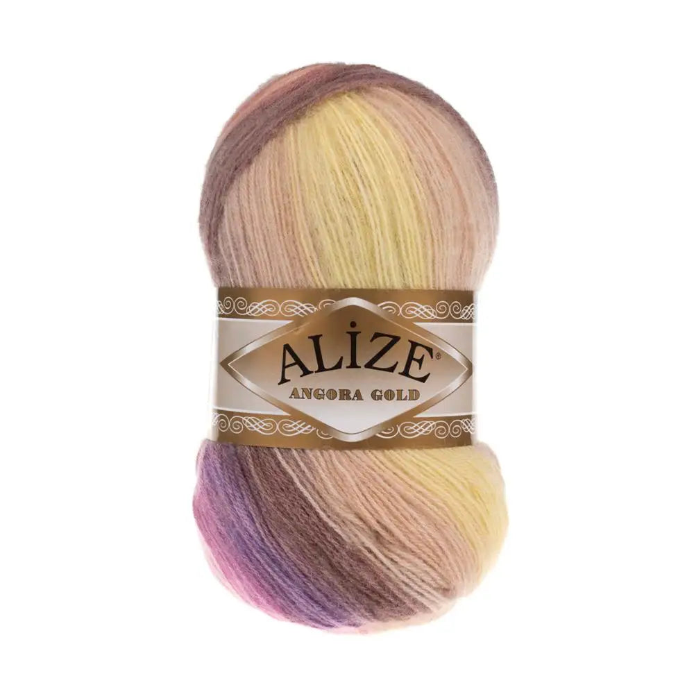1 Pack ( 5 Balls ) Alize Angora Gold Batik