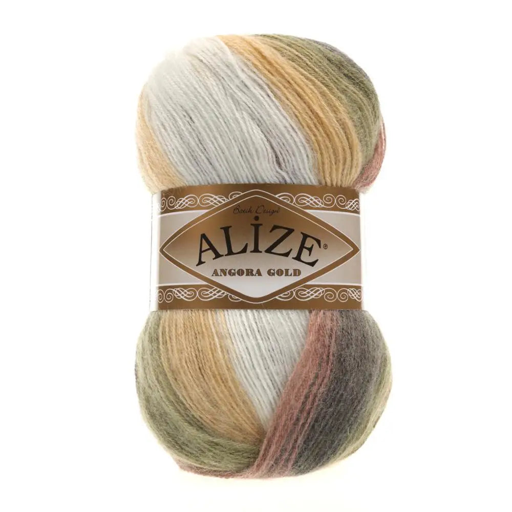 1 Pack ( 5 Balls ) Alize Angora Gold Batik