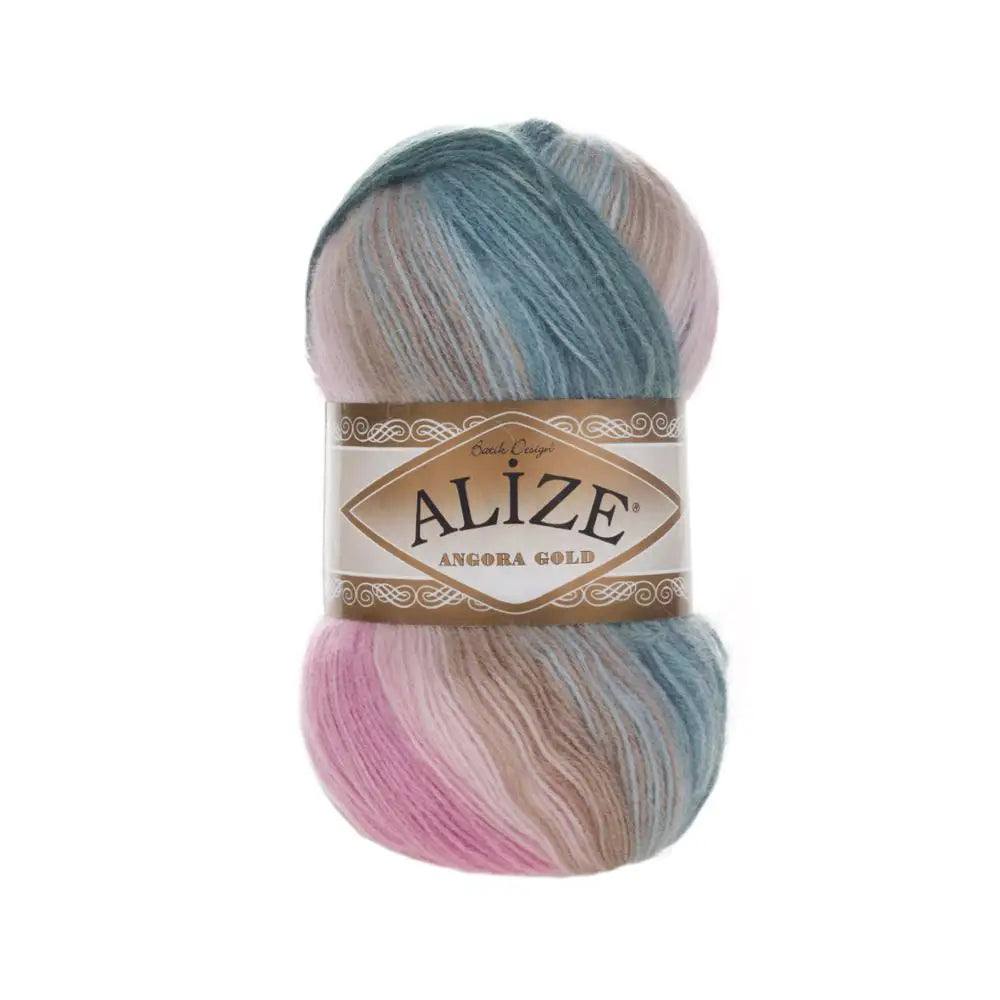 1 Pack ( 5 Balls ) Alize Angora Gold Batik
