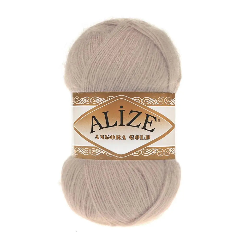 1 Pack ( 5 Balls ) Alize Angora Gold