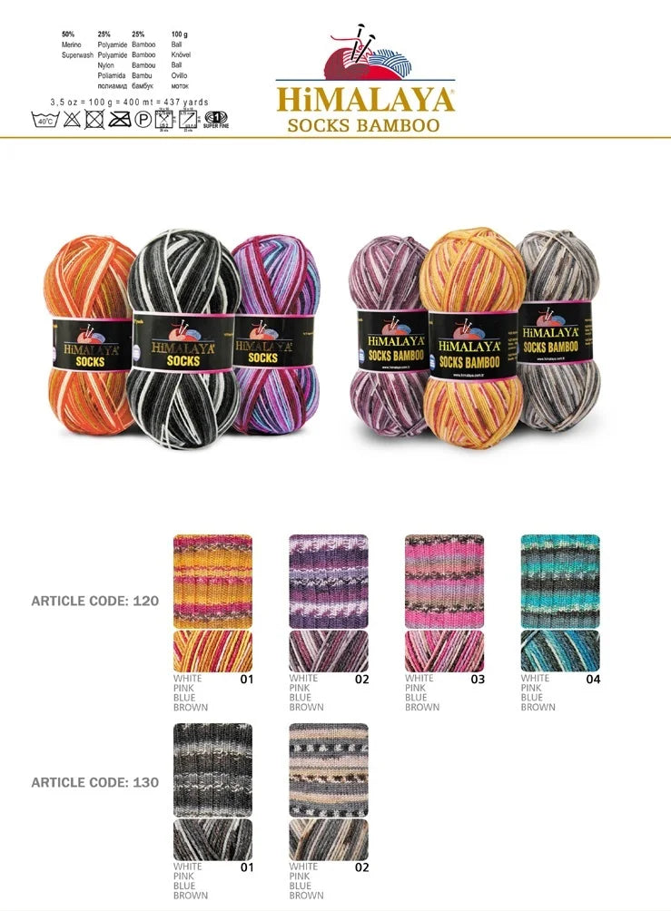 Himalaya Socken Bambus Garn 100g Stricken Häkeln Beste Qualität Türkische Wolle Baumwolle Kaschmir Nerz Merino DIY Spitze Faden Bunt