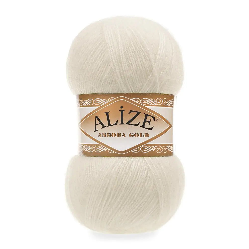 1 Pack ( 5 Balls ) Alize Angora Gold