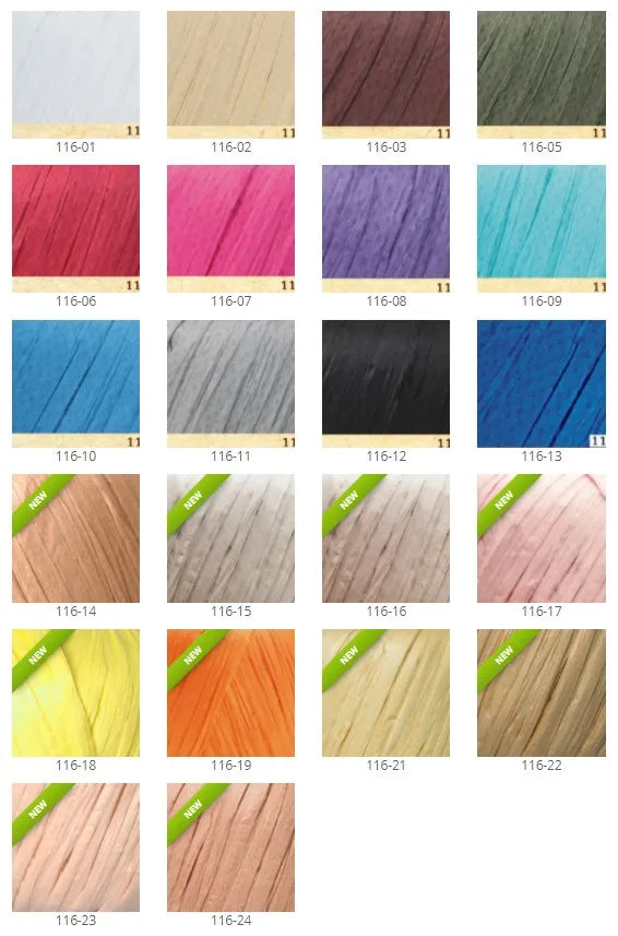 Fibra Natura Raffia Garn 22 Farben