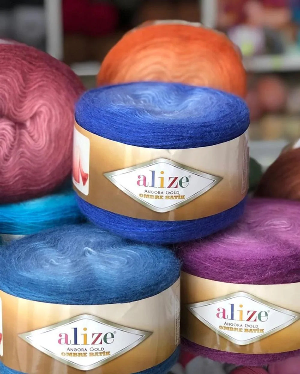 Alize Angora Gold Ombre Batik Cake