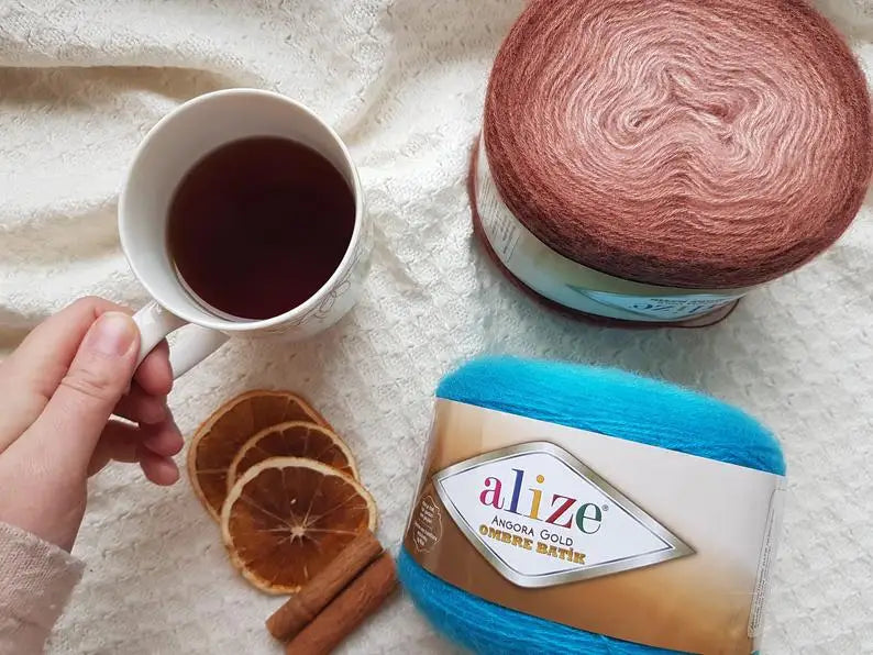 Alize Angora Gold Ombre Batik Cake