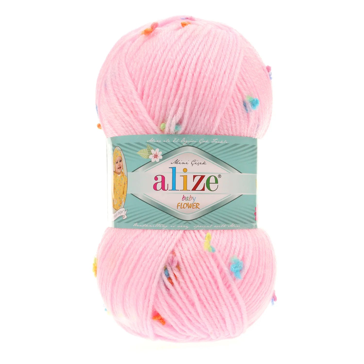 1 Pack ( 5 Balls ) Alize Baby Flower