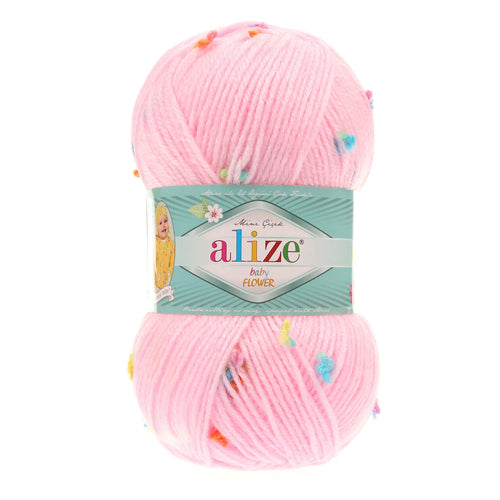 1 Pack ( 5 Balls ) Alize Baby Flower