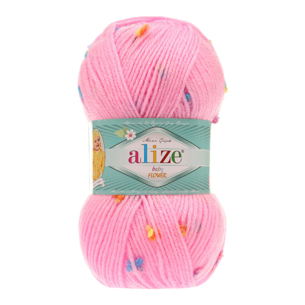 1 Pack ( 5 Balls ) Alize Baby Flower
