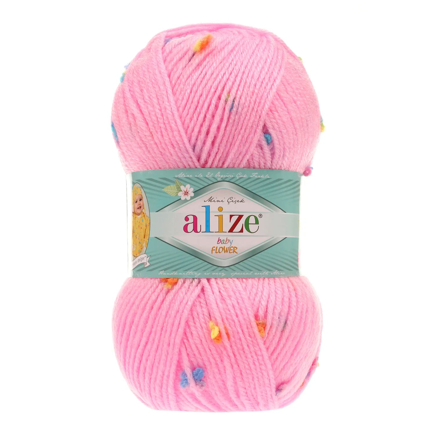 1 Pack ( 5 Balls ) Alize Baby Flower