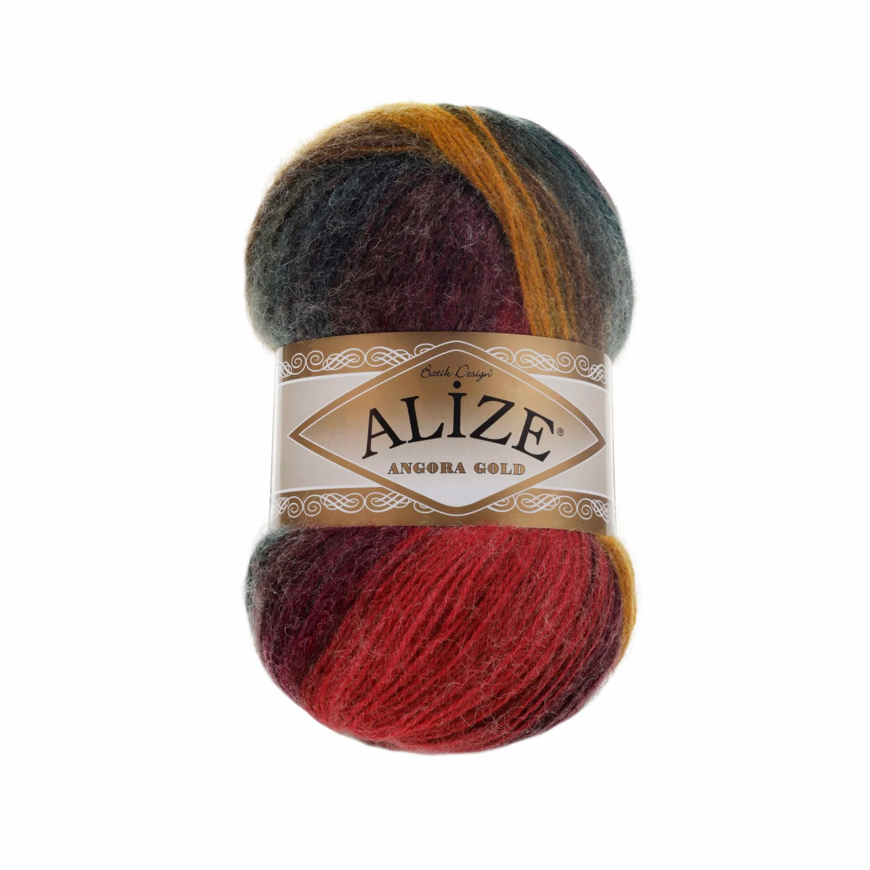 1 Pack ( 5 Balls ) Alize Angora Gold Batik