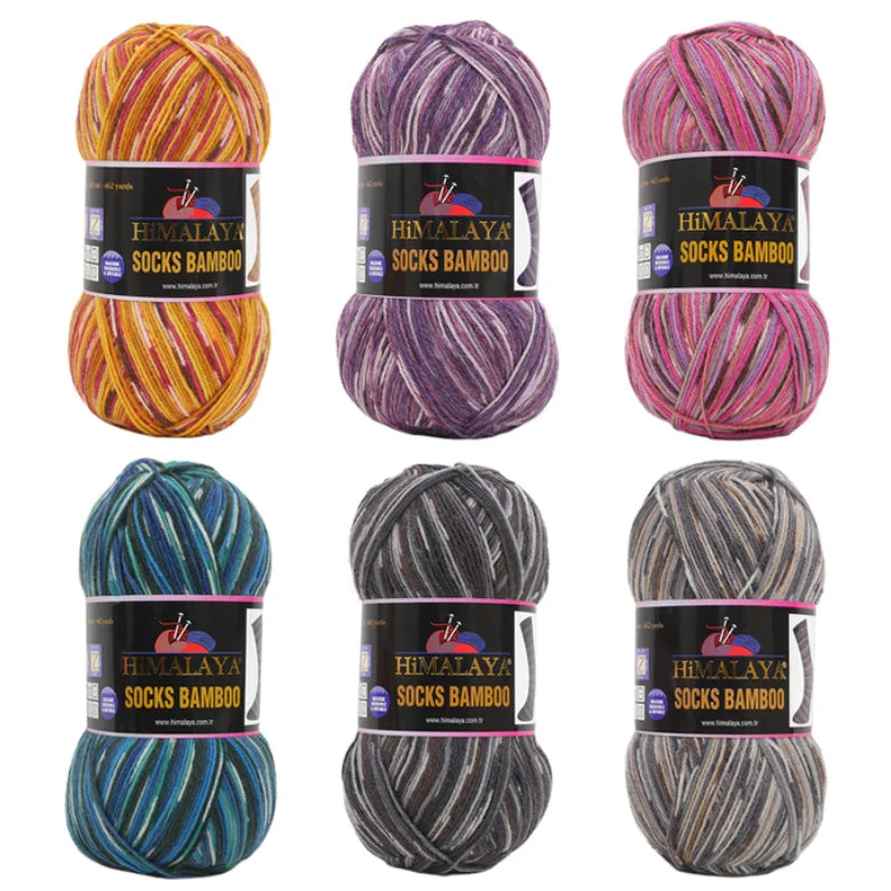 Himalaya Socken Bambus Garn 100g Stricken Häkeln Beste Qualität Türkische Wolle Baumwolle Kaschmir Nerz Merino DIY Spitze Faden Bunt